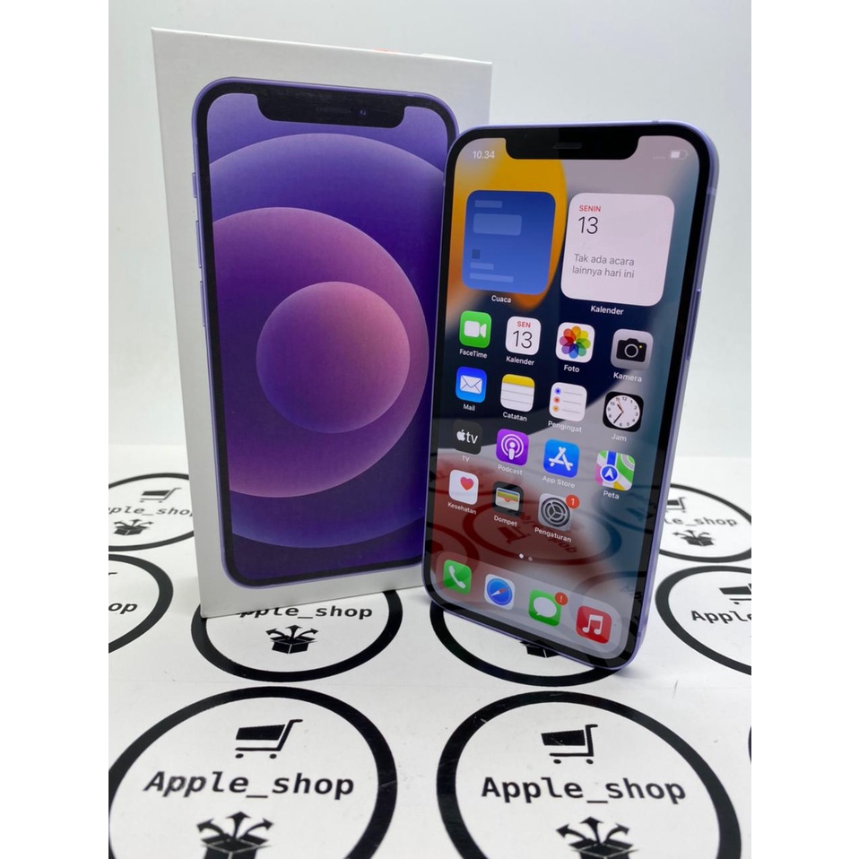 iPhone 12 128gb purple Lcd Original Mulus Original Bukan Refurbish / Rekondisi