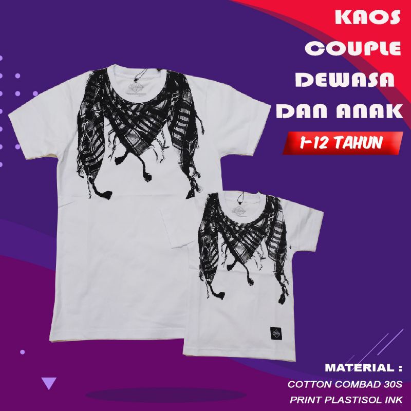 Kaos couple dewasa dan anak sorban