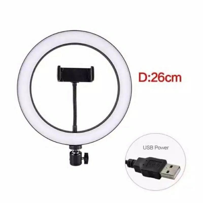 Lampu Selvie Studio Photo / Ring Fill Light 26cm With Phone Holder  /Ring Fill Light CXB26 /CXB 26