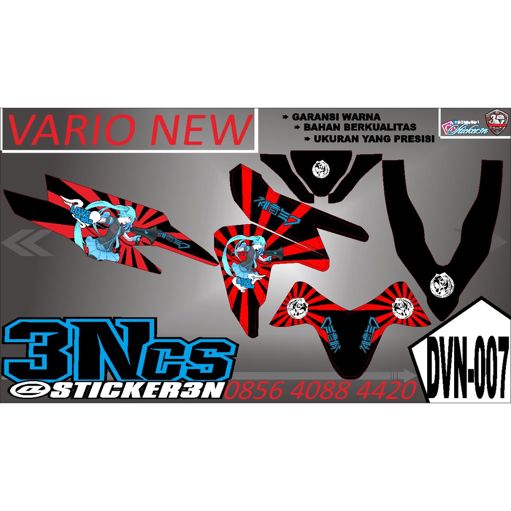Decal Honda Vario All New Kartun Fullbody, decal all new honda vario 125, decal all new honda vario 