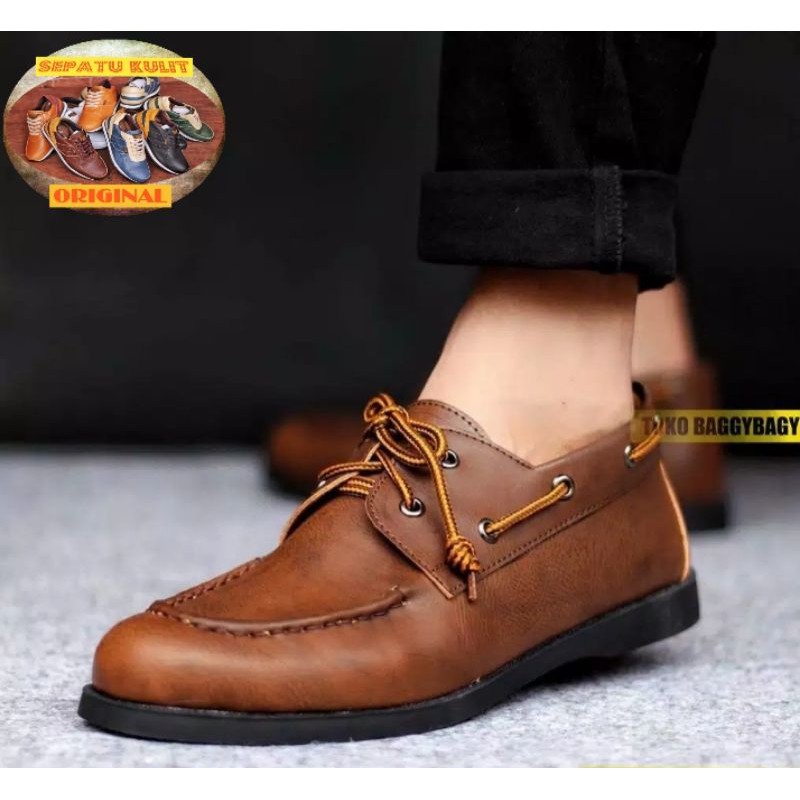 JOE X MORIN ZAPATO kasual loafers sepatu casual pria cowok keren terlaris termurah Kulit Boris