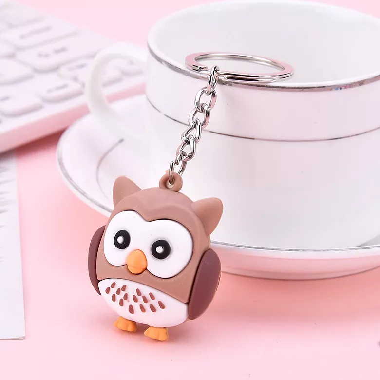 GANTUNGAN KUNCI OWL // Ganci Karakter Burung Hantu Unik Lucu | Gantungan tas | Bag Charm | Souvenir Murah | Keychain | COD