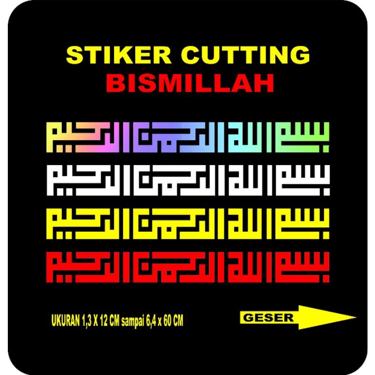 

setiker bismillah helem/motor/mobil