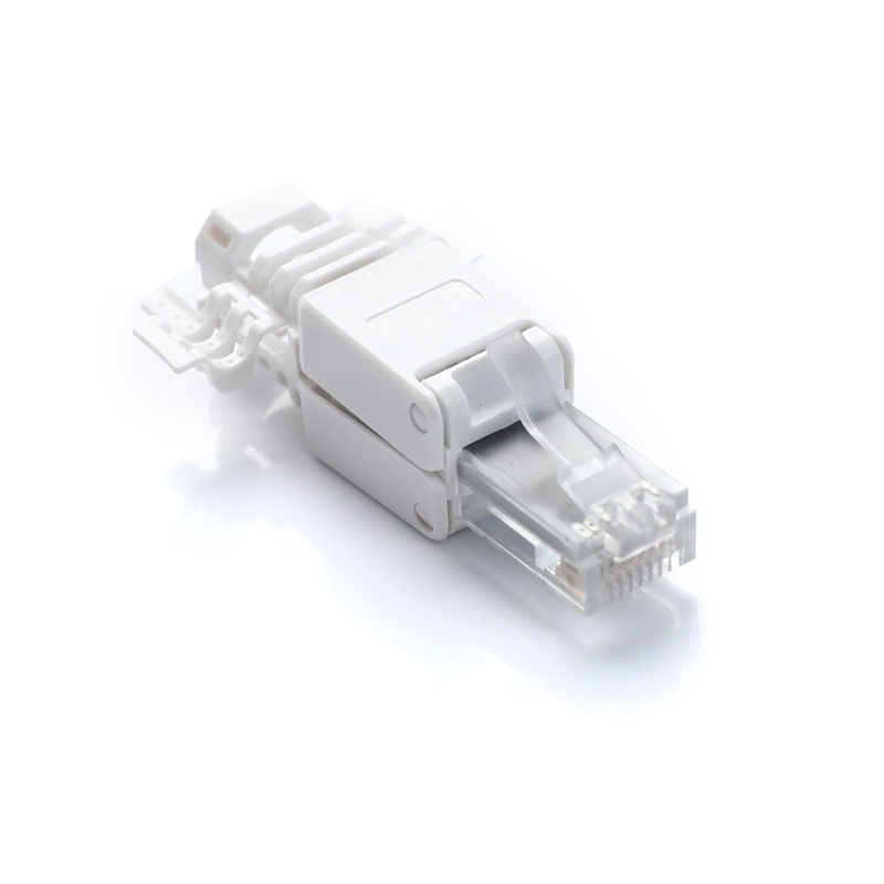 {LUCKID}No Crimp Ethernet Cable Tool-less Crystal Head Plug CAT6 RJ45 Connector