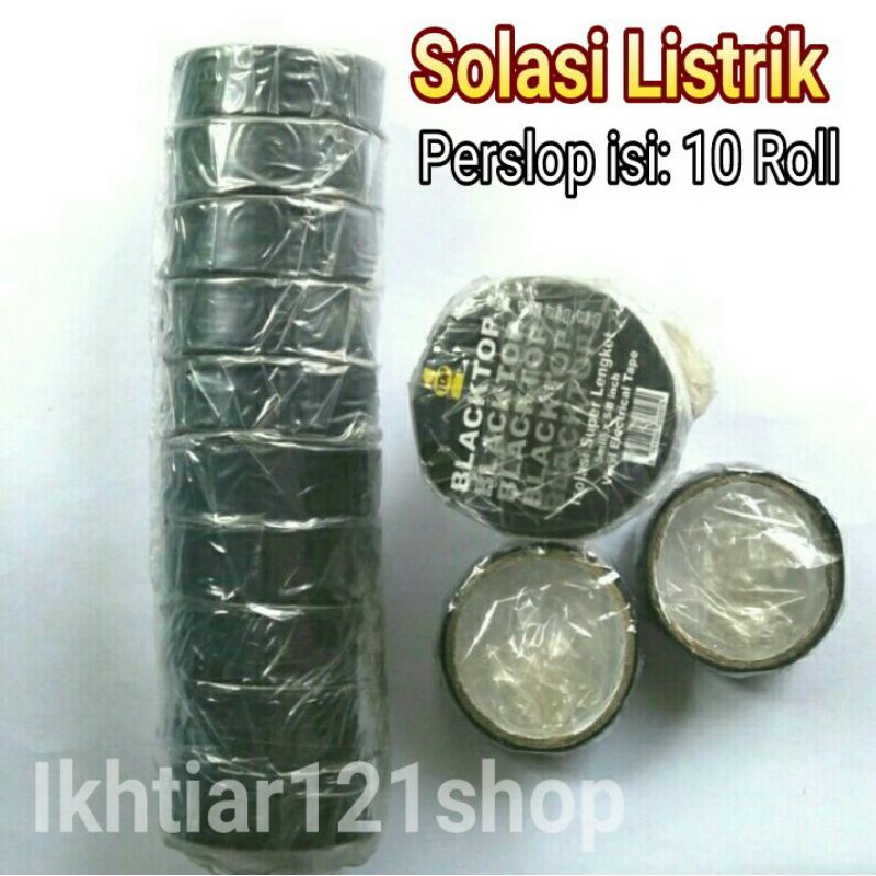 

Solasi Listrik Goldtape/Vinyil Electrical Tape Perslop isi 10 Pcs Roll