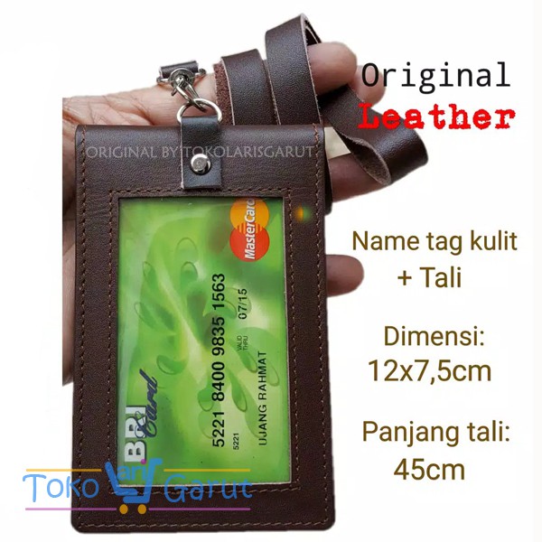 

Name Tag Kulit Asli Id Card Holder Murah Berkualitas - 100% Kulit Asli sapi garut premium kantor