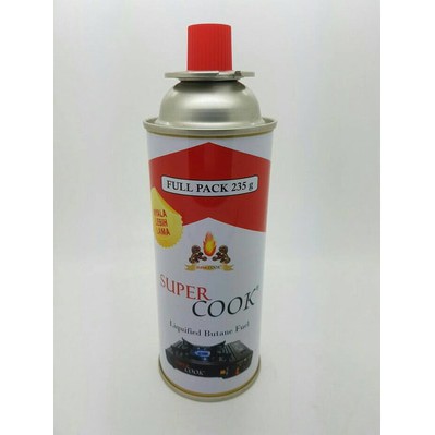 Refil Gas Butane Kompor Camping/Kepala Korek Super Cook 235G Murah