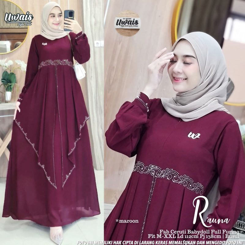 Rauna abaya kaftan gamis dress ori uwais