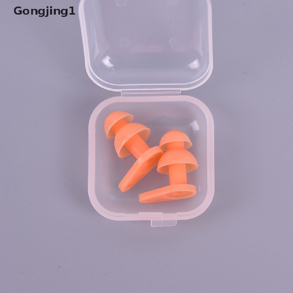 Gongjing1 1 Pasang Earplugs Bahan Silikon Anti Air Untuk Olahraga Air