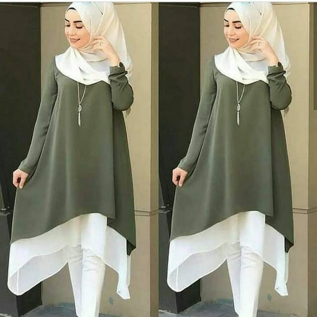 Tunik wolfis baju atasan wanita modern