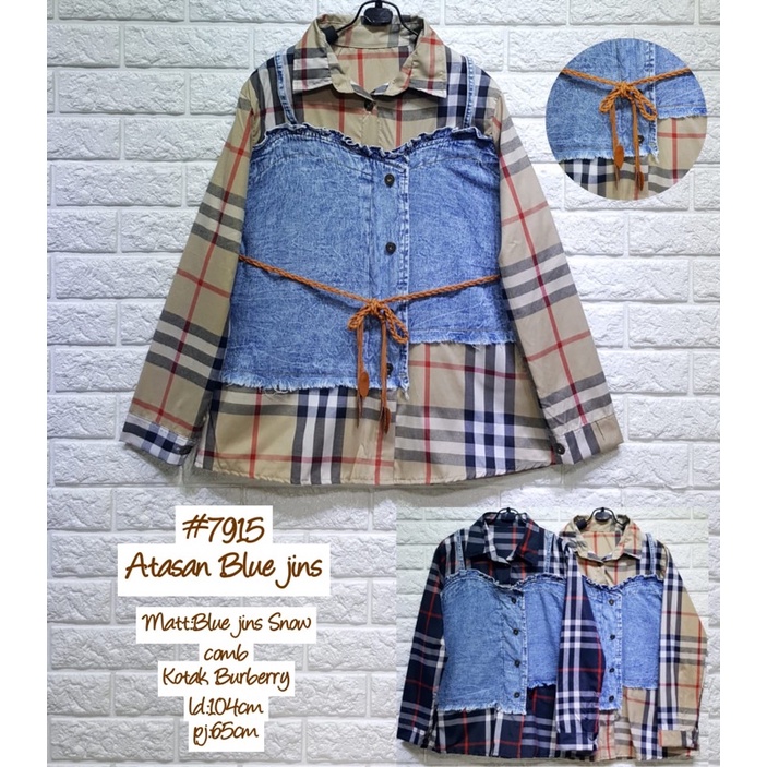 Atasan / Kemeja Kombinasi JEANS Bb