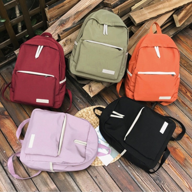 Twenty Bag - Tas Ransel Sekolah Anak Wanita Dan Pria Untuk Anak PAUD TK SD SMP Terbaru 2021 Kekinian Motif Carakter BERIS POLOS Korean Sytle Bahan Canvas