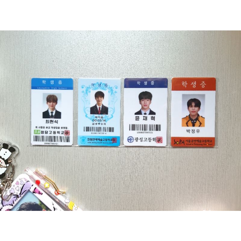 

[TREASURE ID CARD] K-STUDENT ID CARD (HYUNSUK/JIHOON/JAEHYUK/JEONGWOO)