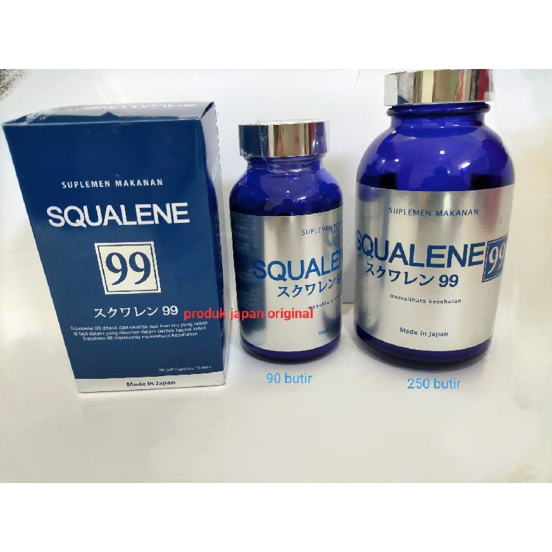 Squalene 99 isi 90 butir original dan bersegel botol