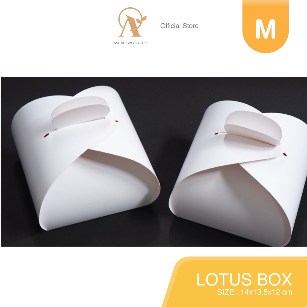 

Ashadewi Gayatri - Lotus Box Medium Ivory / box kue / dus / kotak / box / kemasan kue