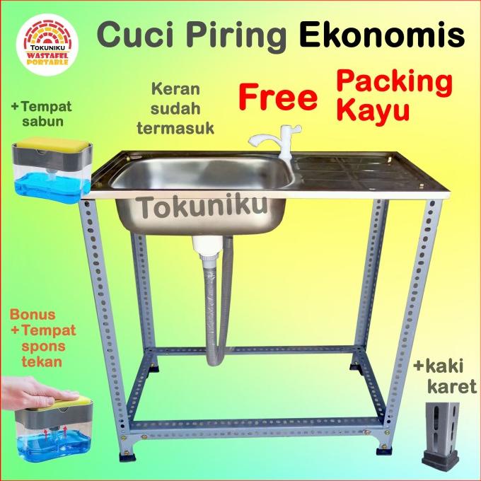 Wastafel Portable Bak Cuci Piring Portable Tempat Cuci Piring Panjang MURAH