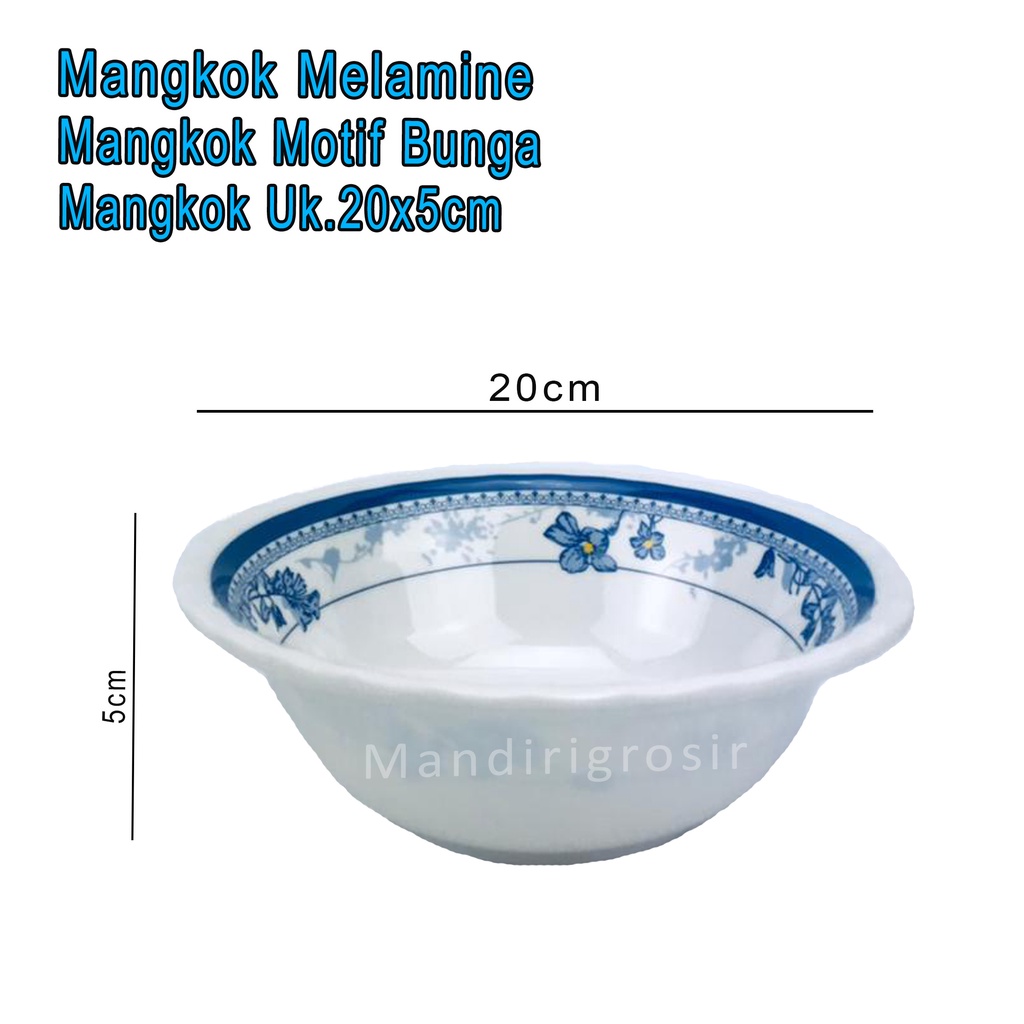 Mangkok Hugi * Mangkok Melamine * Mangkok Motif Bunga * Mangkok Serbaguna