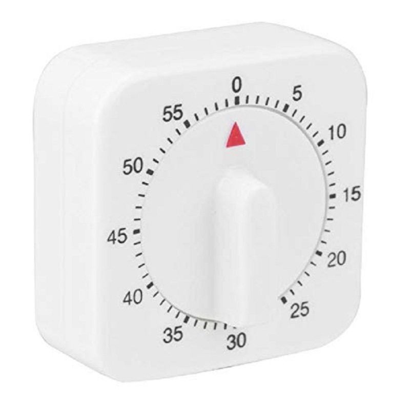 1 Pc Alarm Timer Mekanik 60 Menit Bentuk Persegi Untuk Memasak