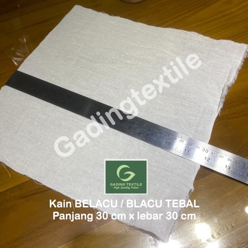 ( per 1 lembar ) kain belacu blacu tebal warna putih beras 30 cm x 30 cm bahan craft kerajinan tangan pouch goodie bag sulam menyulam embroidery waxing kecantikan dekorasi dekor batik membatik prakarya belajar jahit menjahit