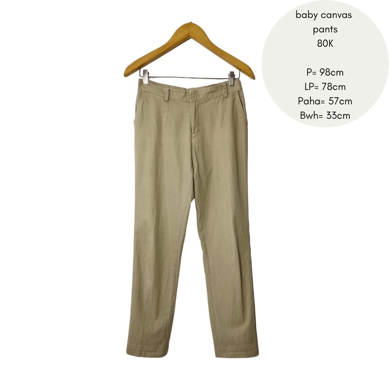 celana bahan baby canvas chino pants second bekas preloved