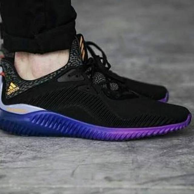 adidas alphabounce black and purple