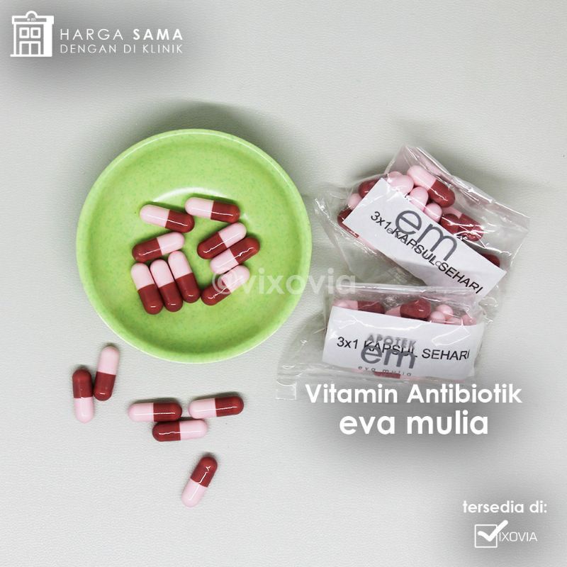 (Original) VITAMIN ANTIBIOTIK (UNTUK JERAWAT) EVA MULIA / OBAT JERAWAT (kemasan Plastik kecil)