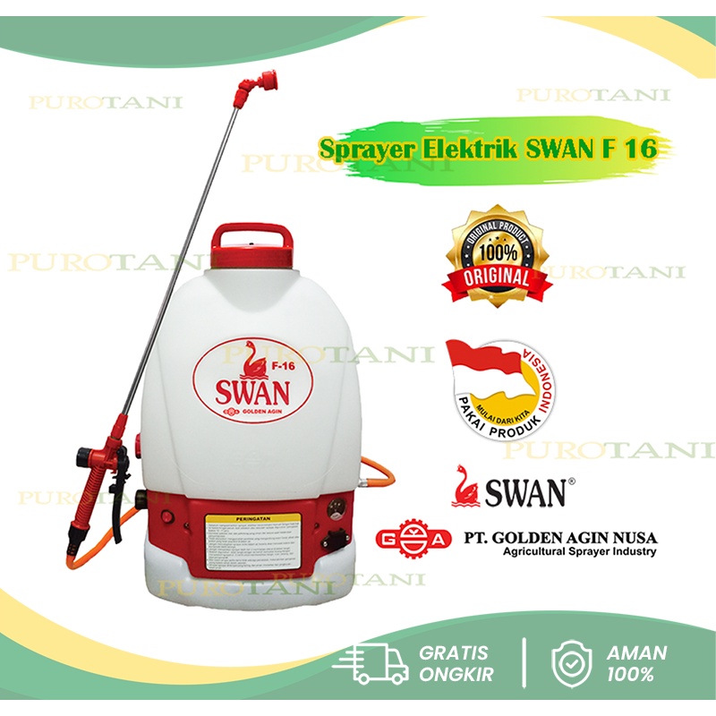 Sprayer Elektric SWAN F-16 Tangki Battery Semprotan Elektrik Baterai