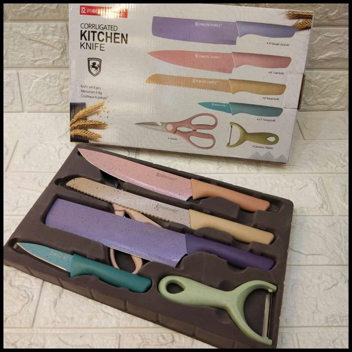 Pisau Set 6 In 1 Stainless Kitchen Knife Set