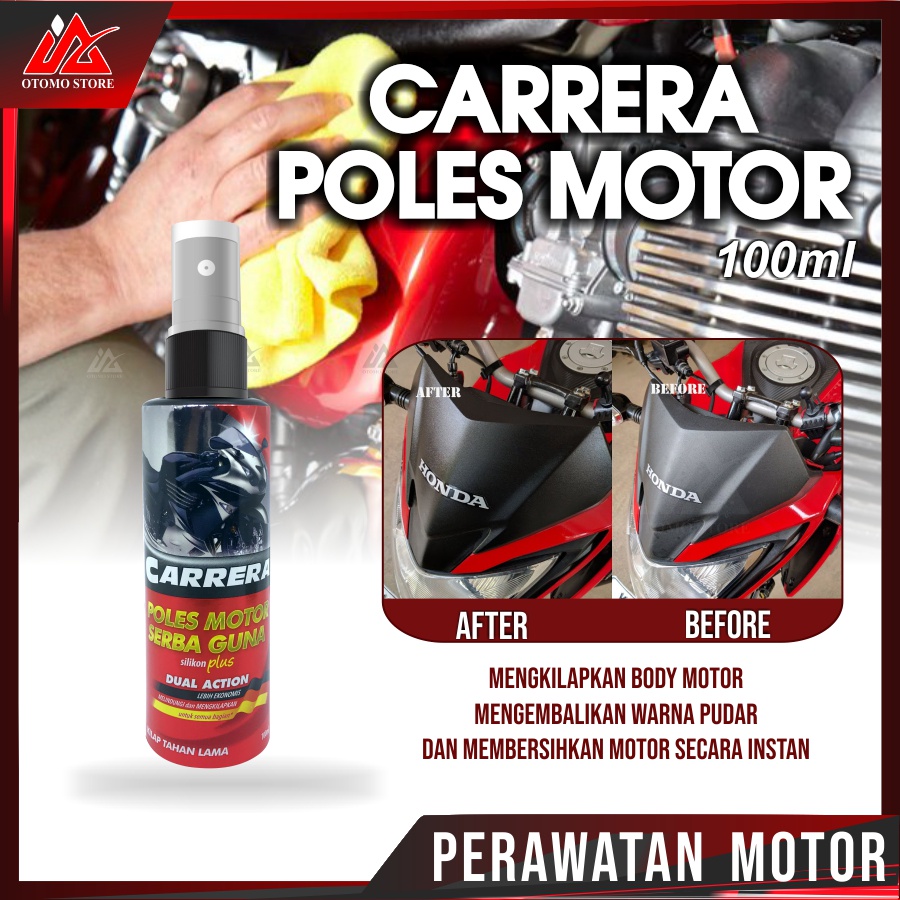 CRR POLES MOTOR Serbaguna Spray Silikon Pump 100 ML Pengkilap Motor Doff Glossy Permanen