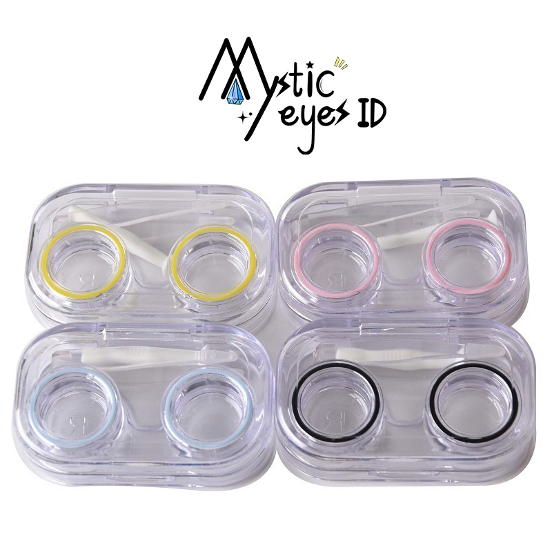 MYSTICEYES Clear Softlens Case / Case Soflens Transparent / Kontak Lensa Case Transparan