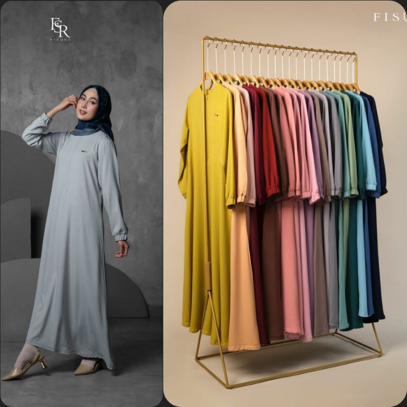 LALA BASIC By Fisura Scarf ORI Dress Gamis Syari Kekinian Syar'i BestSeller Terlaris Termurah Origin