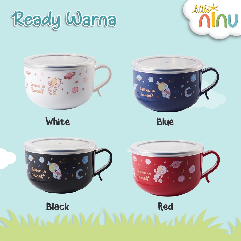 LITTLE NINU Lunch Box Mangkok Cup Stainless Motif