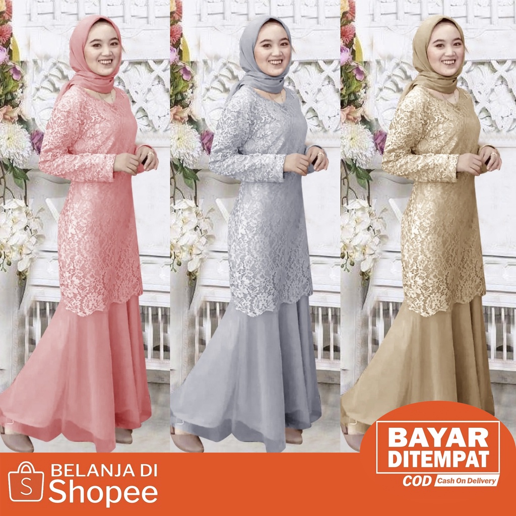 [NEW] GAMIS BRUKAT / Ukuran M, L, XL, XXL, XXXL / GAMIS PESTA MEWAH ELEGAN / GAMIS BRUKAT / BAJU GAMIS / GAMIS KONDANGAN / DRESS MUSLIM / PAKAIAN WANITA / BAJU WANITA / GAMIS BUSUI / GAMIS MUSLIMAH / GAMIS JUMBO / #LVNARITA