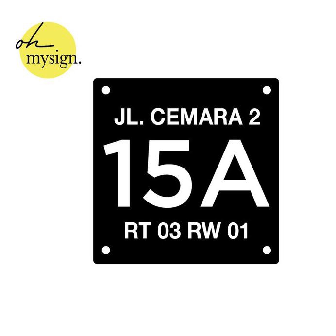 

Custom Nomor Rumah Akrilik Timbul 20X20 | Plat Nomor Acrylic