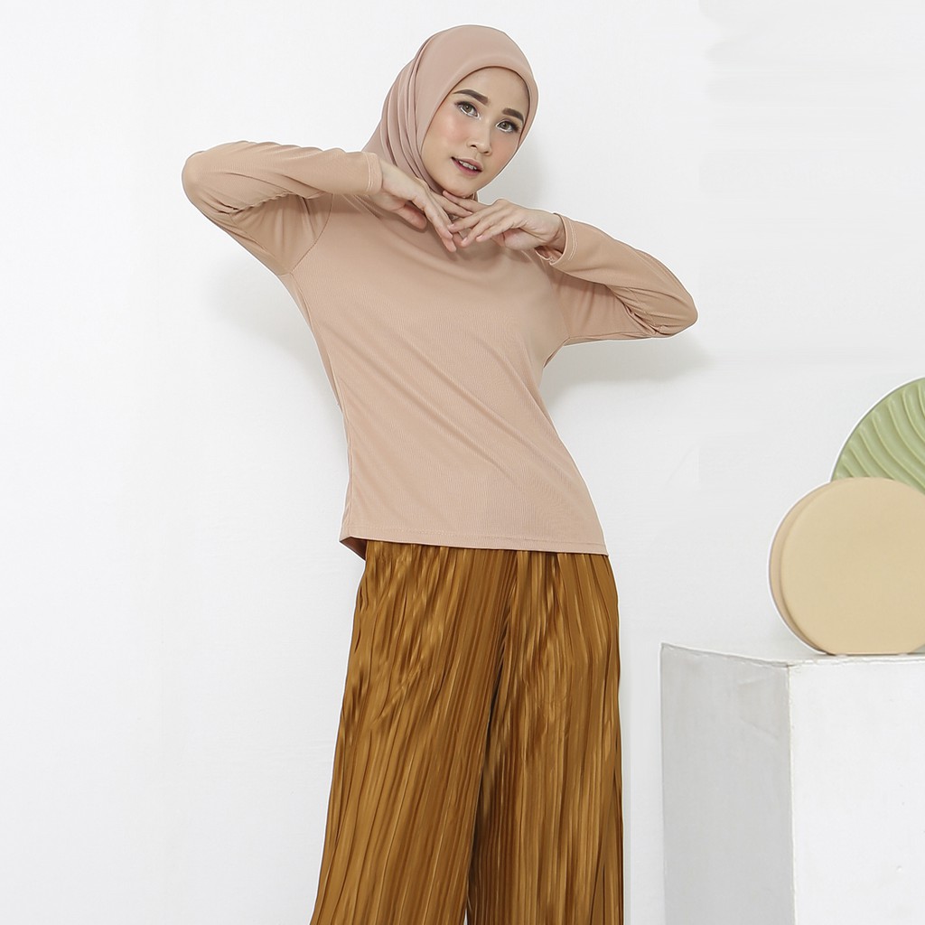 Wulfi Atasan Manset Polyester Dalaman Anti Panas Cream