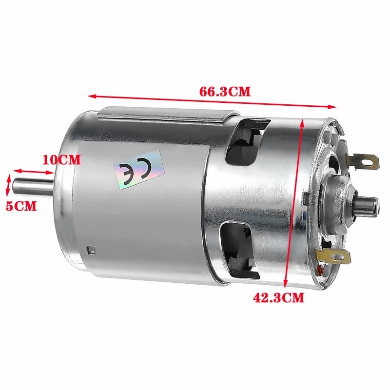 Motor DC 775 12V 10000rpm High Torsi Speed Dinamo Mesin Power Tools