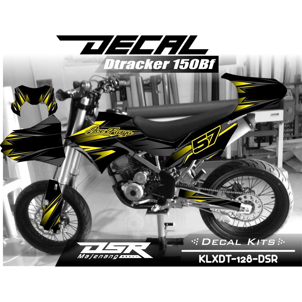DECAL STICKER MOTOR KLX D-TRACKER/ TIPE DESAIN NO 128
