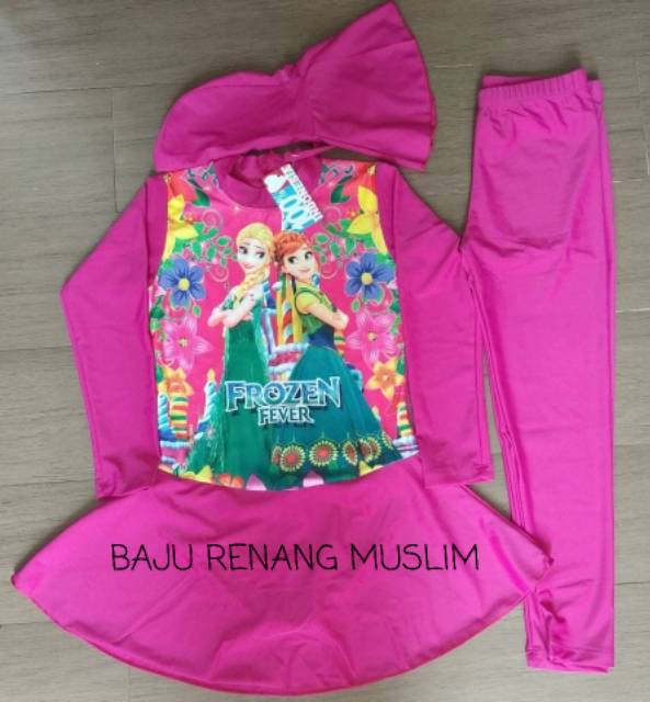 BAJU RENANG MUSLIMAH ANAK TK SD KARAKTER KUDA PONY