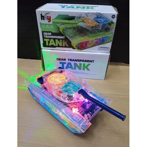 MAINAN GEAR TANK TRANSPARENT TRANSPARAN TANK PERANG