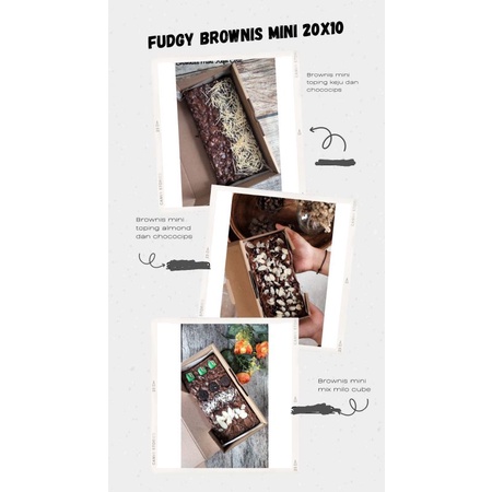 

fudgy brownis mini 20 x 10 ,dalam kota palembang dan luar kota amaannn