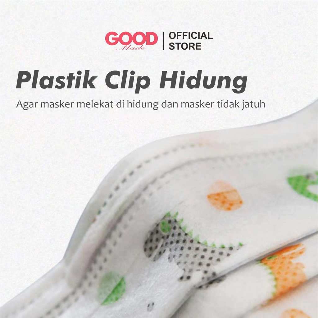 GOOD MADE - Masker Anak 3 Ply 3Ply Kids Child Mask Motif Earloop Karakter 4-14 Tahun Medical Grade COD