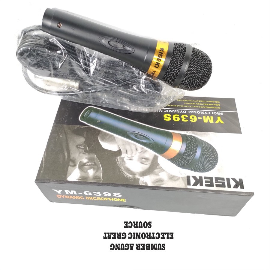 Kiseki YM639S Dynamic Microphone Mic Mik Pidao Menyanyi Suara Jernih