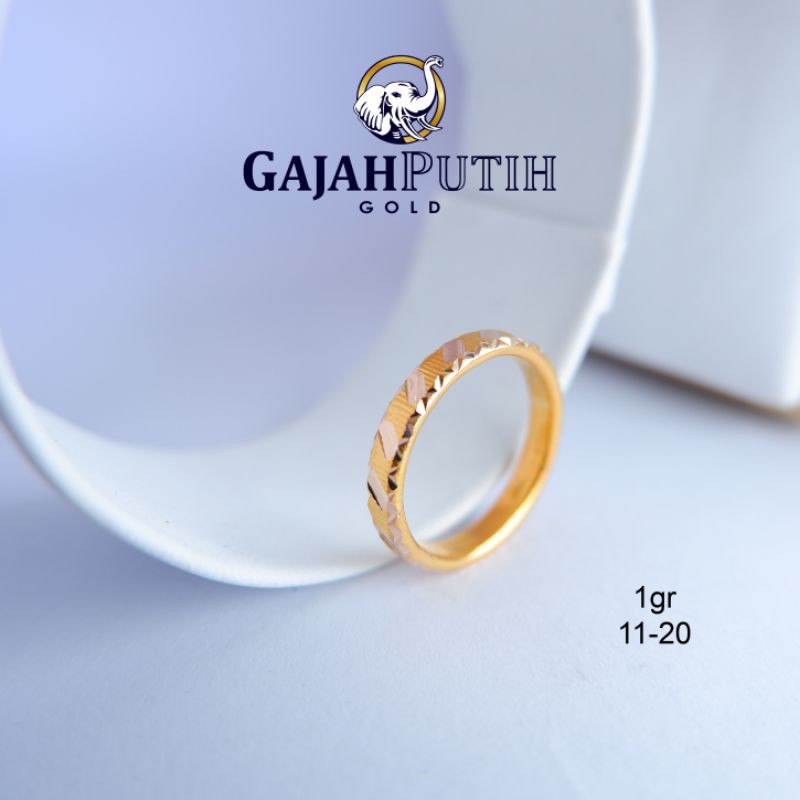 1gr Cincin Model Pipa Betengan Emas Asli kodeO1101020