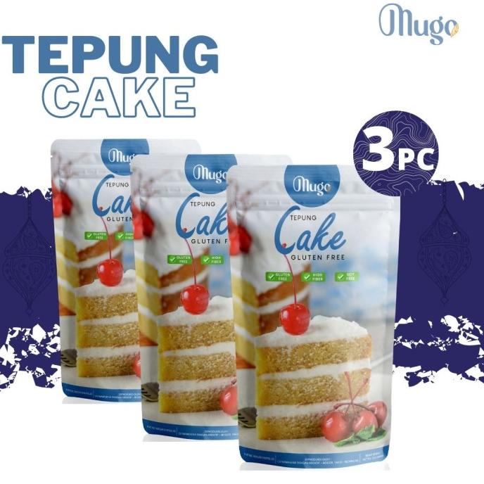 

TERBARU Mugo, Tepung Cake Kue Gluten Free Alami Lokal 250gr Premiks [3PCS]