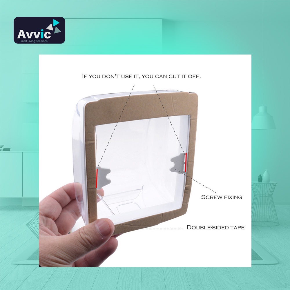 Avvic x Cacazi Pelindung Bel Rumah Waterproof Rain Cover for Wireless Doorbell Full Cover 4 Sisi
