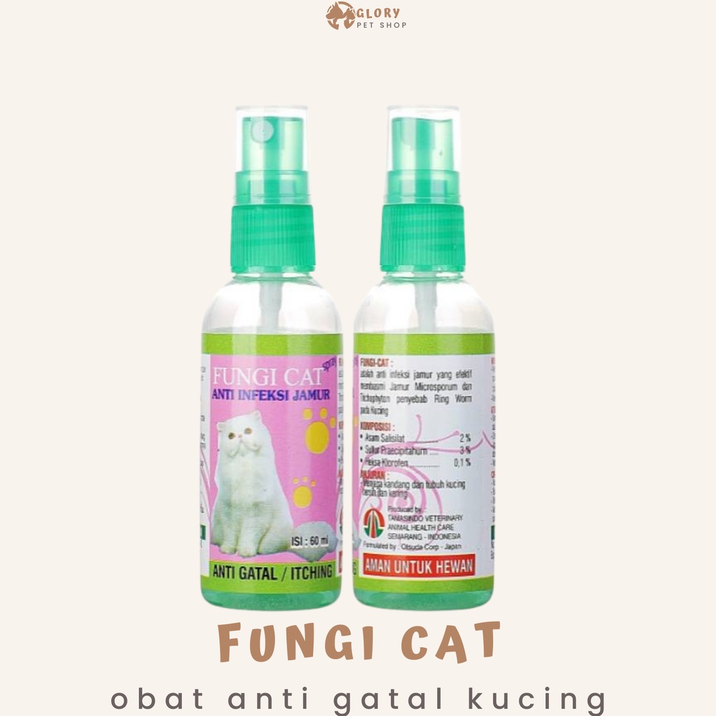 FUNGI CAT SPRAY 60 ML OBAT INFEKSI JAMUR PADA KULIT KUCING - TAMASINDO VETERINARY