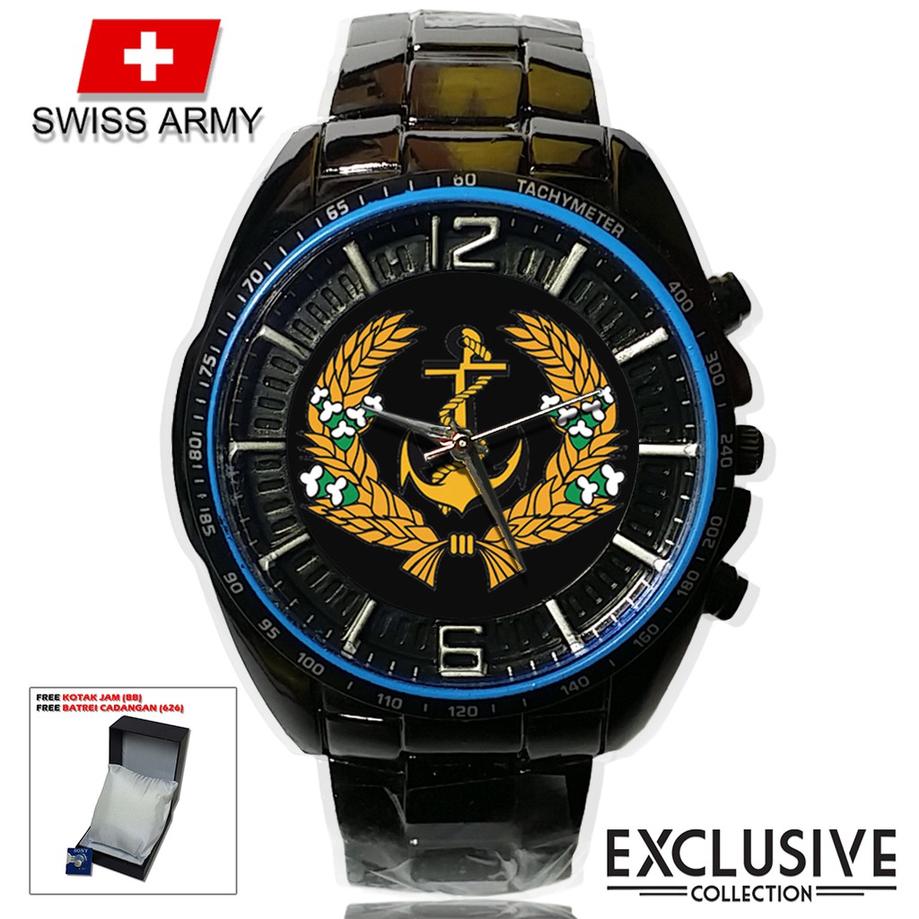 (Istimewa Bossque) Jam TNI-AL Rantai Sport (Elegan)