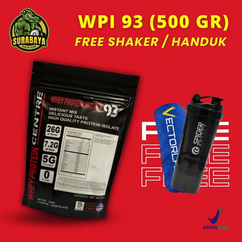 Whey Protein Isolate WPI 93 DEBM 500 Gram WPI93 Suplemen Otot Diet