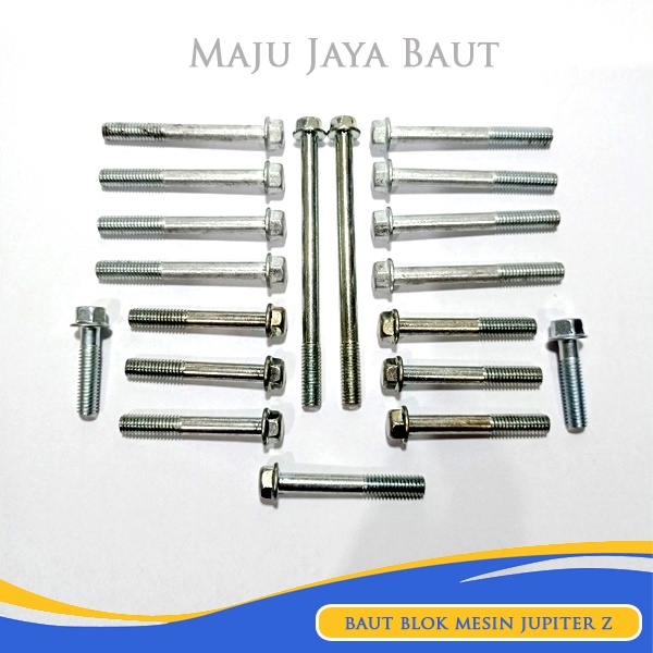 1 Set Baut Blok Mesin Yamaha Jupiter Z Kunci 8