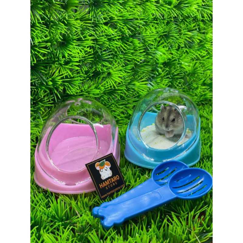 Hamster Bath House pluss sekop sweet Spa potty Tempat mandi Hamster